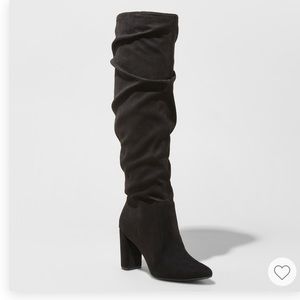 Black knee high boots